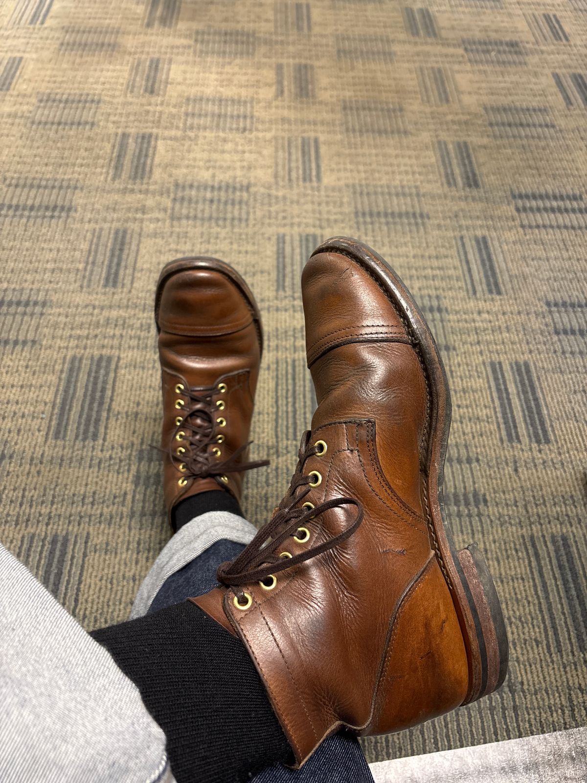 Photo by Asian on June 13, 2026 of the Viberg Service Boot in Horween Natural Chromexcel.
