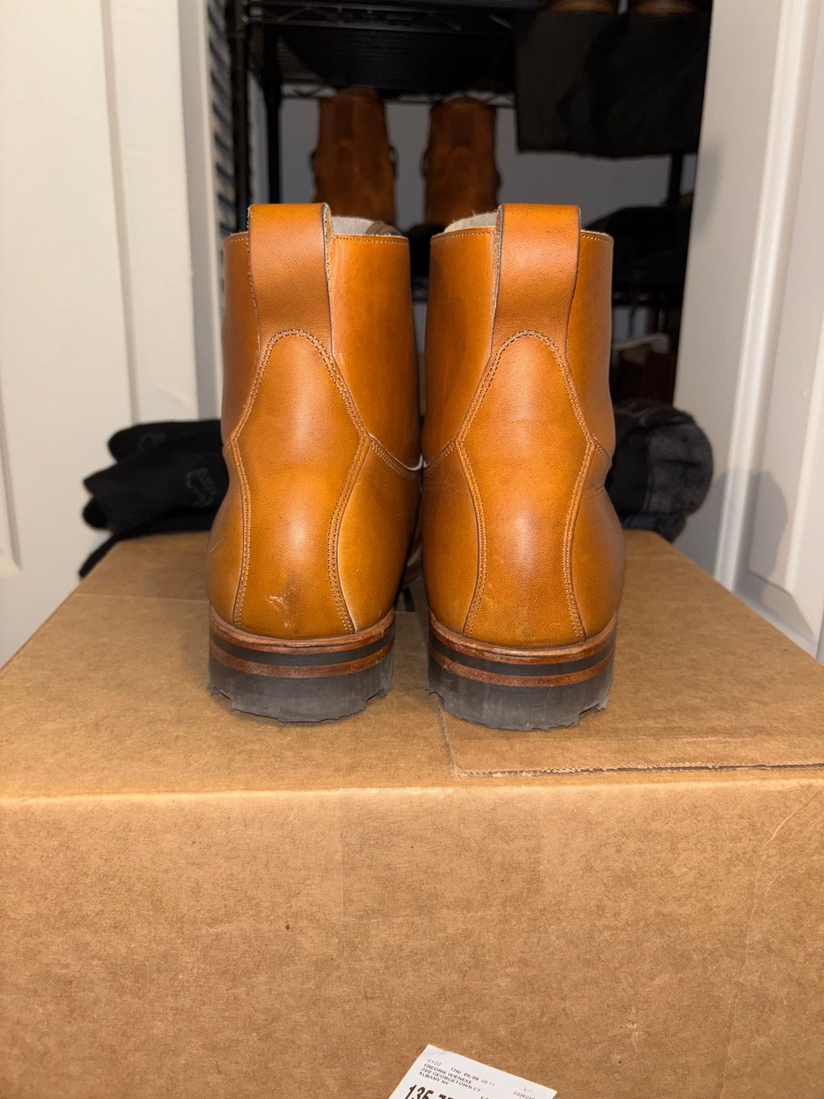Photo by Asian on May 26, 2025 of the Viberg Country Boot in Horween Oak Chromepak.