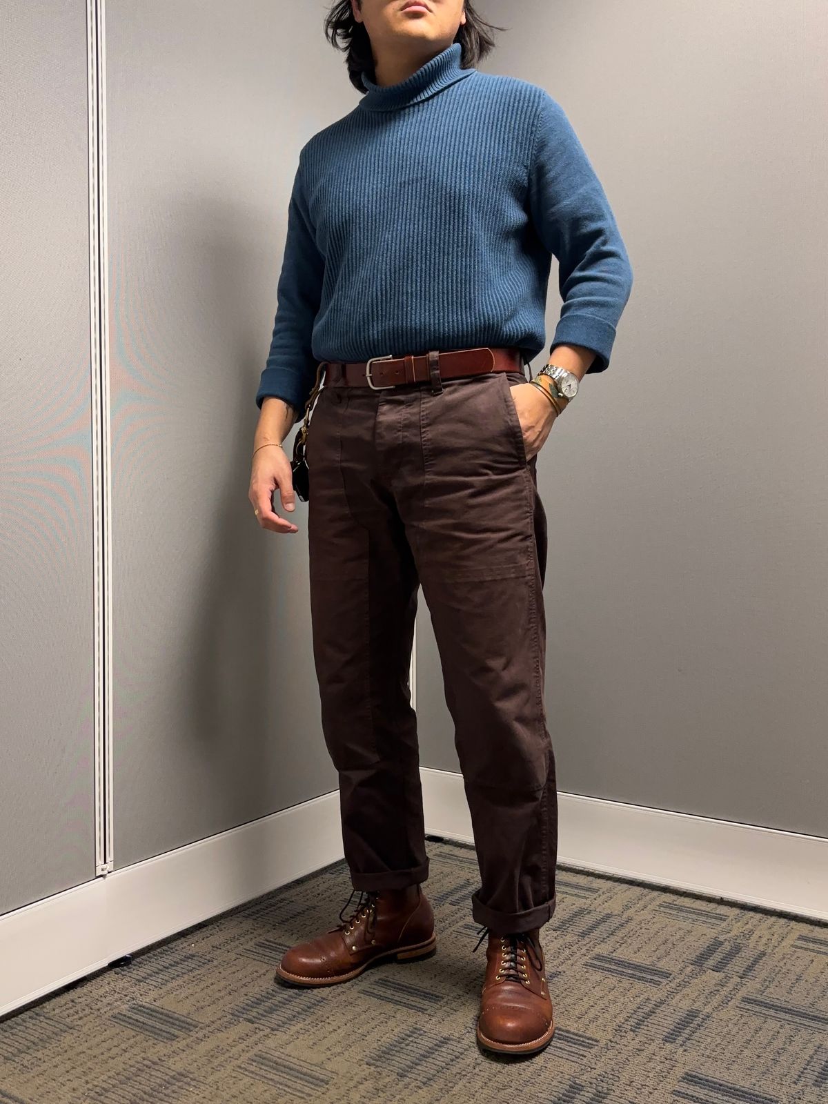 Photo by Asian on April 1, 2026 of the New River Boot BARKSDALE in Horween Cognac Aspen Double Horsefront.