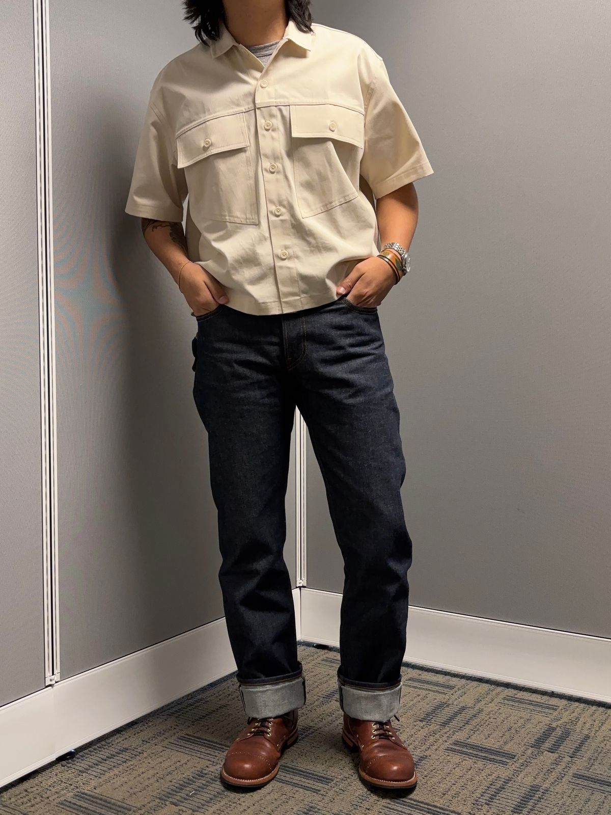 Photo by Asian on May 27, 2026 of the New River Boot BARKSDALE in Horween Cognac Aspen Double Horsefront.