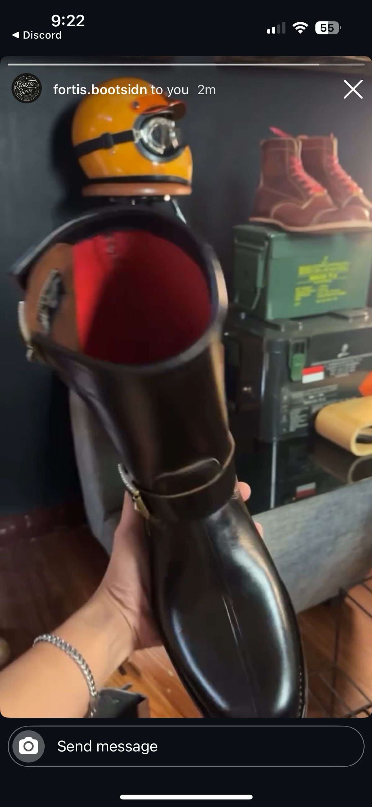 Photo by RawCordedSoul on August 7, 2025 of the Fortis Boots Yudistira in Indonesian Black Teacore.