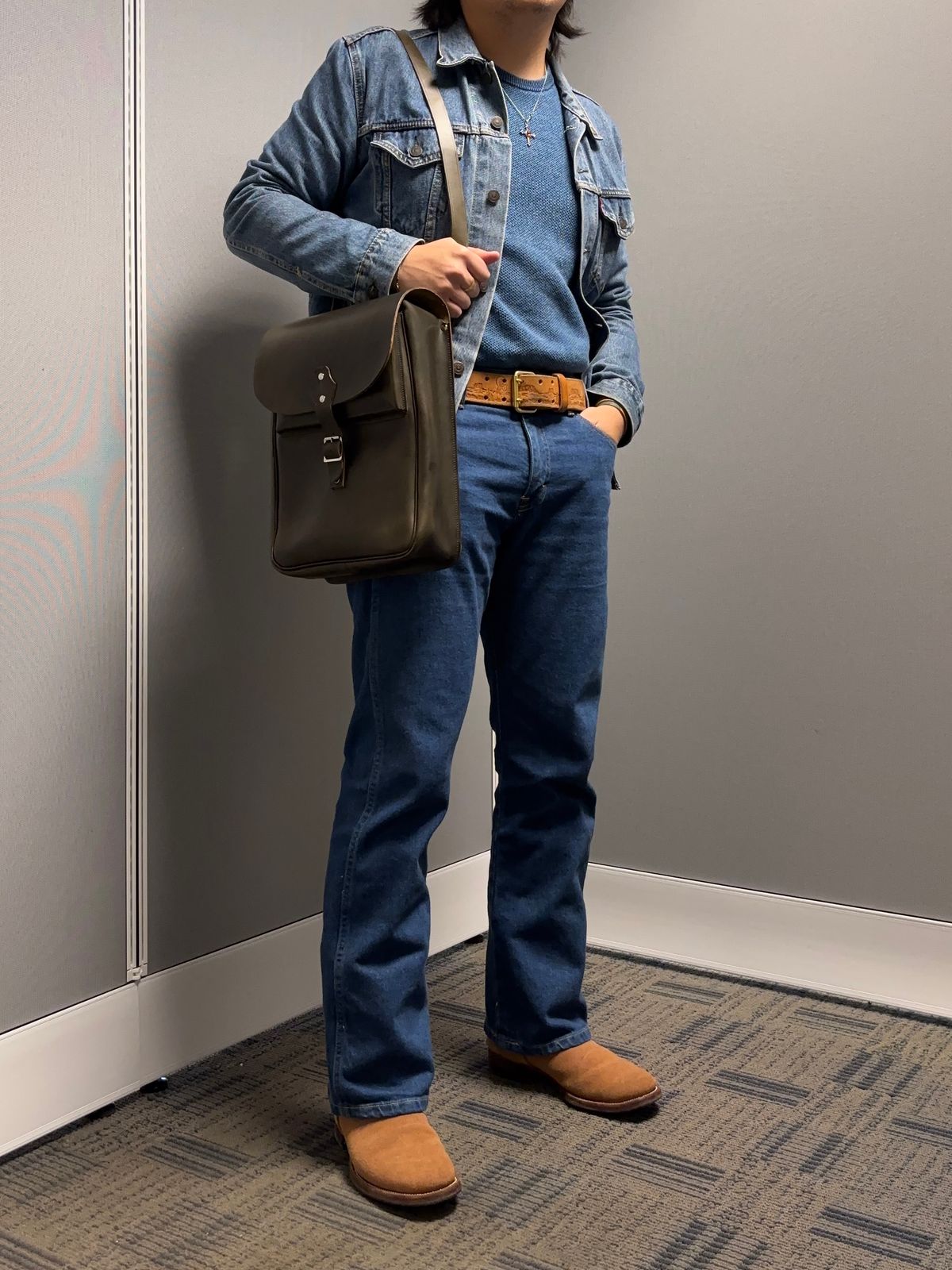 Photo by Asian on March 20, 2026 of the Unsung Jim Casy Roper in Wickett & Craig Natural Latigo Roughout.