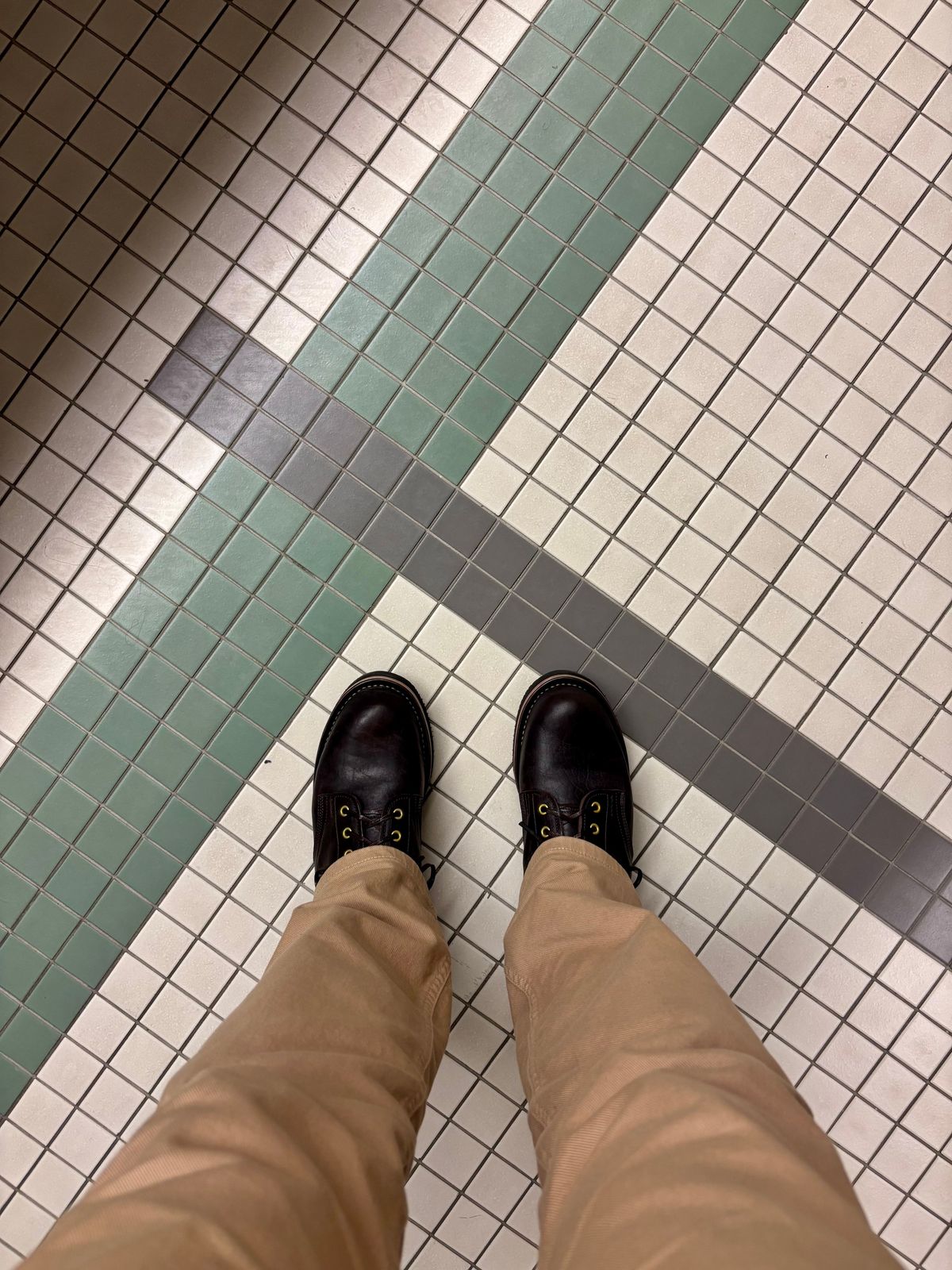 Photo by RawCordedSoul on March 11, 2025 of the Ken Diamond 1/2 Cut in Horween Dark Brown Aspen Double Horsefront.