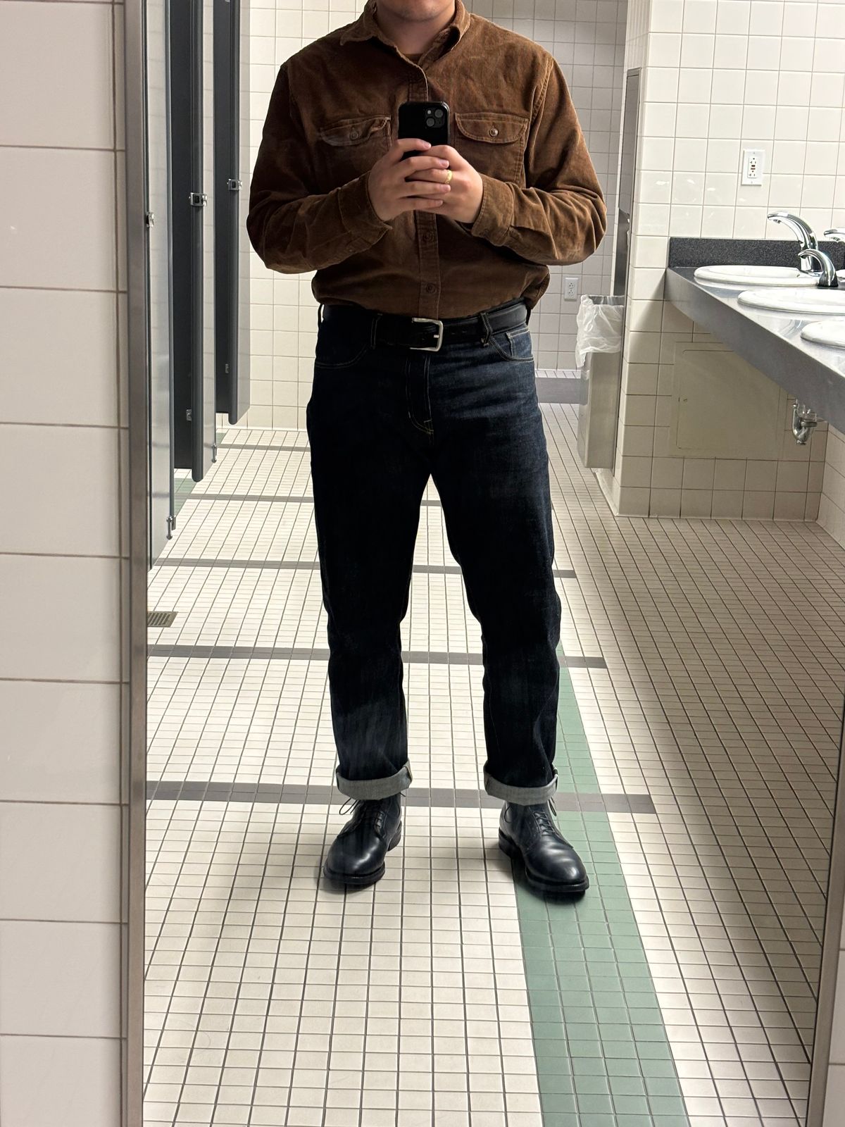 Photo by Asian on May 15, 2025 of the Viberg Derby Boot in Horween Navy Unglazed Shell Cordovan.
