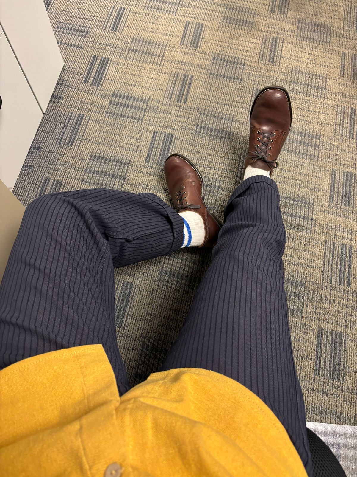 Photo by Asian on April 28, 2026 of the NF Bootmaker Milton Shoe in La Perla Azzurra Dark Brown Missouri.