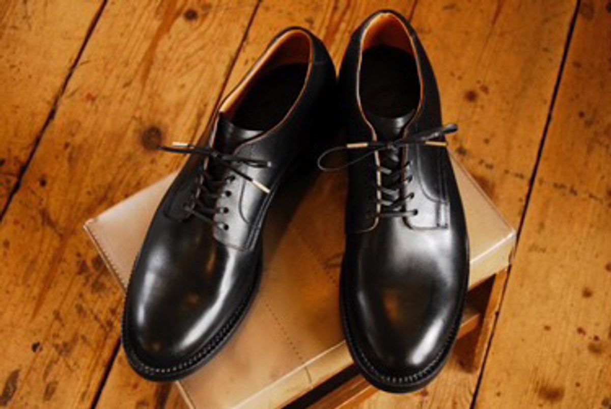 Photo by RawCordedSoul on April 21, 2025 of the WELD Shoemaker Service Shoe in Guidi Black Calf.