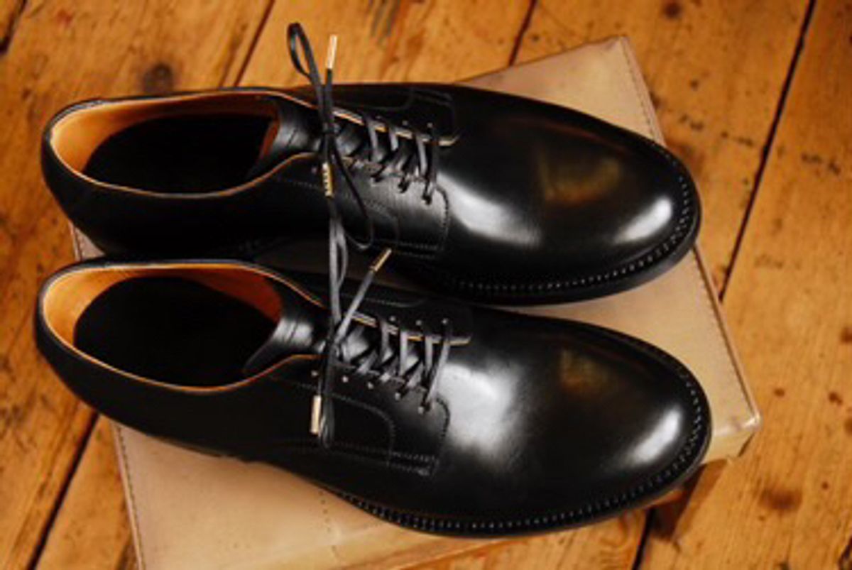 Photo by RawCordedSoul on April 21, 2025 of the WELD Shoemaker Service Shoe in Guidi Black Calf.