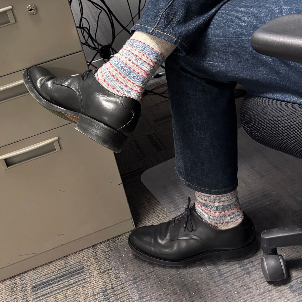 Photo by Asian on February 6, 2026 of the WELD Shoemaker Service Shoe in Guidi Black Calf.