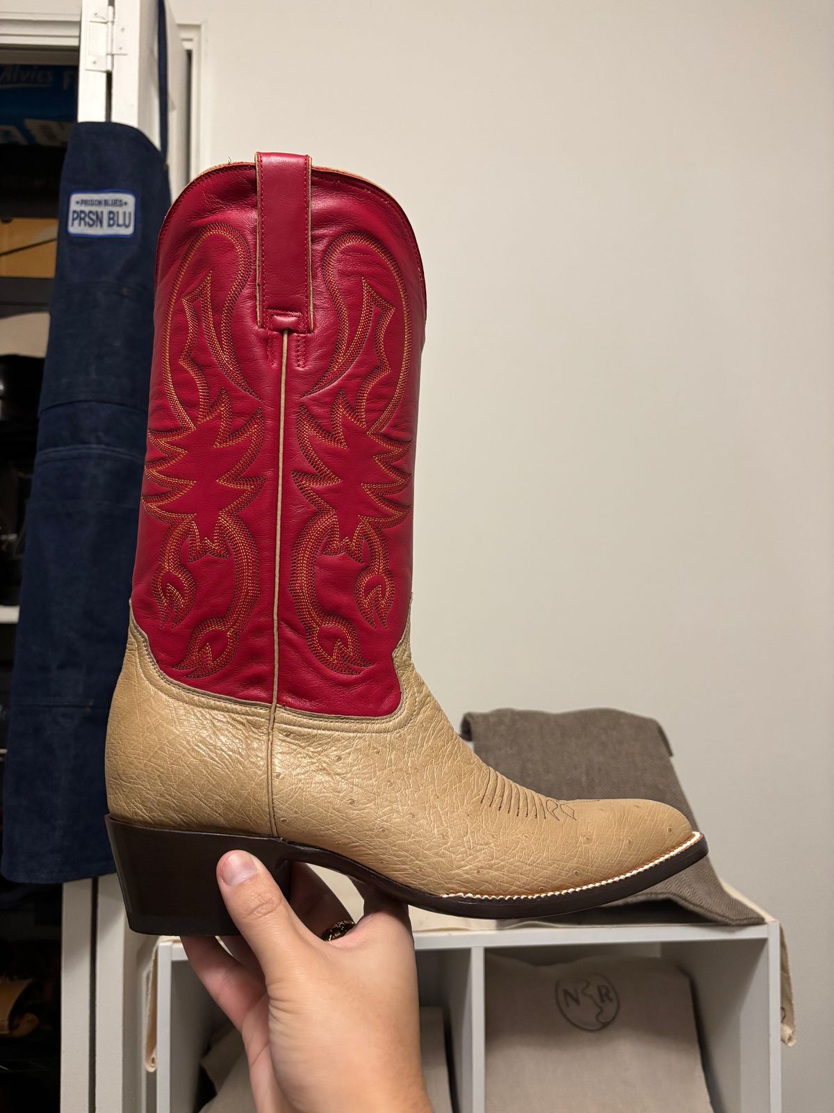 Photo by Asian on December 3, 2025 of the Houston Boot Co Baja in Ostrich.