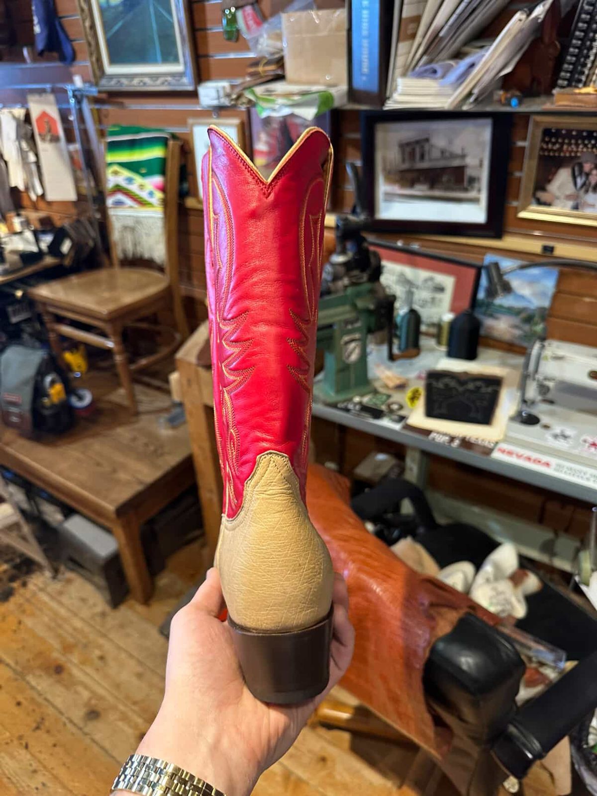 Photo by Asian on December 7, 2025 of the Houston Boot Co Baja in Ostrich.