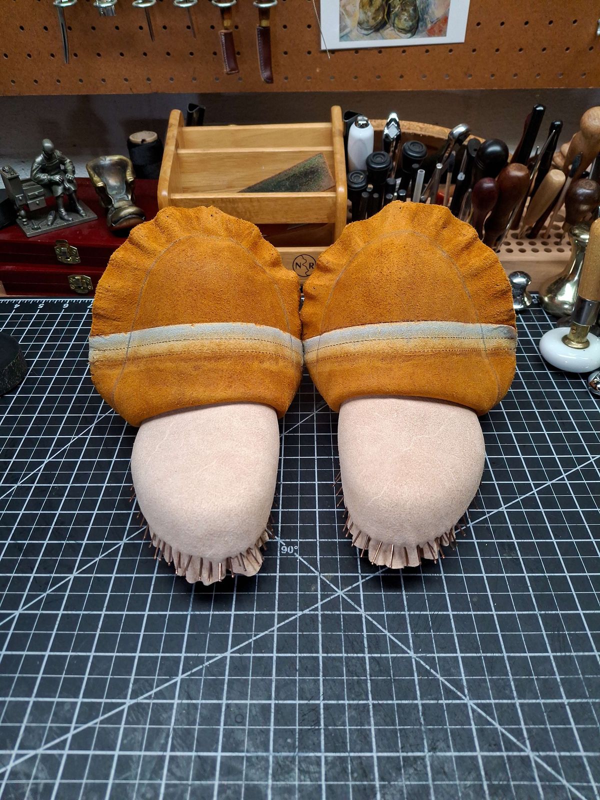 Photo by RawCordedSoul on June 18, 2025 of the New River Boot Quade in Horween X Baseball Glove, Tan.