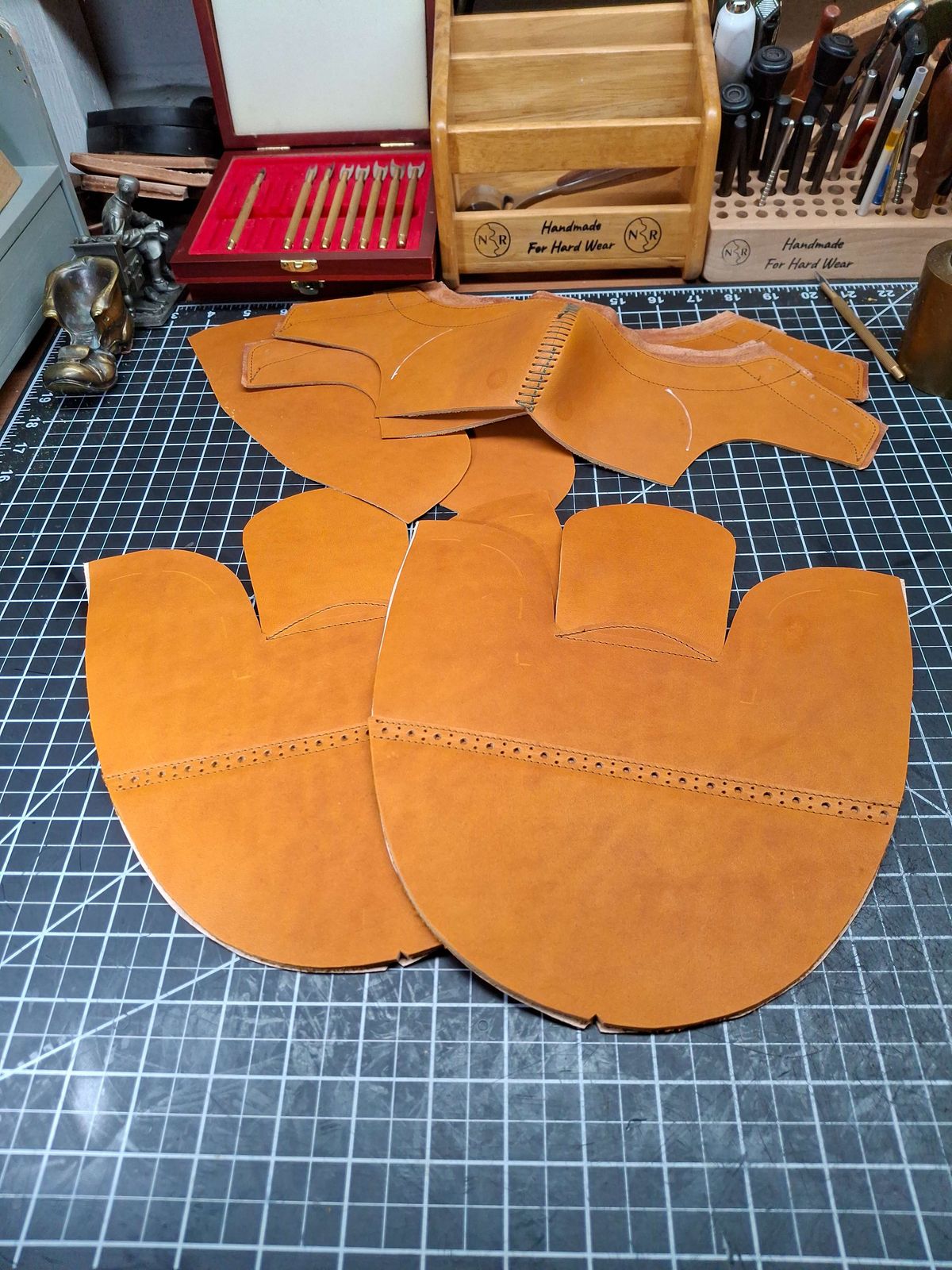 Photo by RawCordedSoul on June 7, 2025 of the New River Boot Quade in Horween X Baseball Glove, Tan.