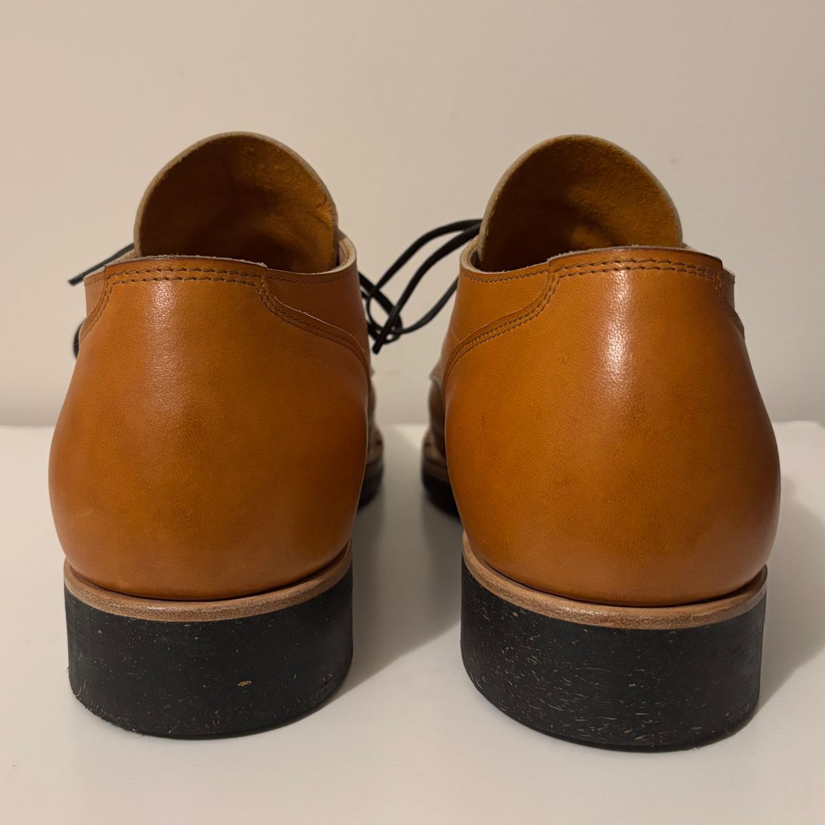 Photo by RawCordedSoul on July 14, 2025 of the New River Boot Quade in Horween X Baseball Glove, Tan.