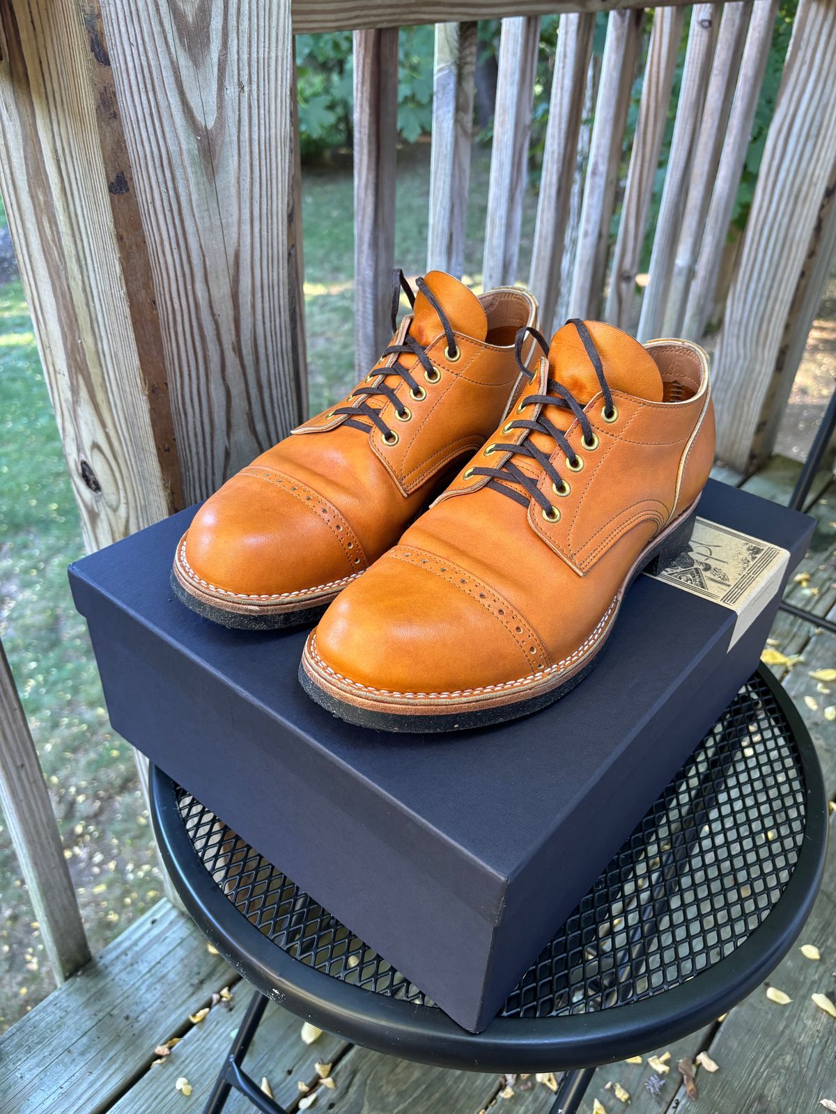 Photo by Asian on August 21, 2025 of the New River Boot Quade in Horween X Baseball Glove, Tan.