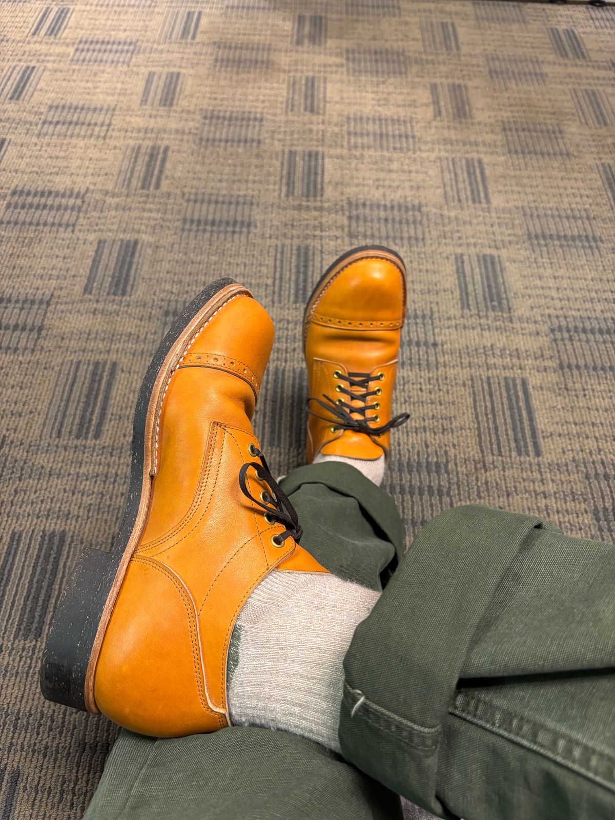 Photo by Asian on May 13, 2026 of the New River Boot Quade in Horween X Baseball Glove, Tan.