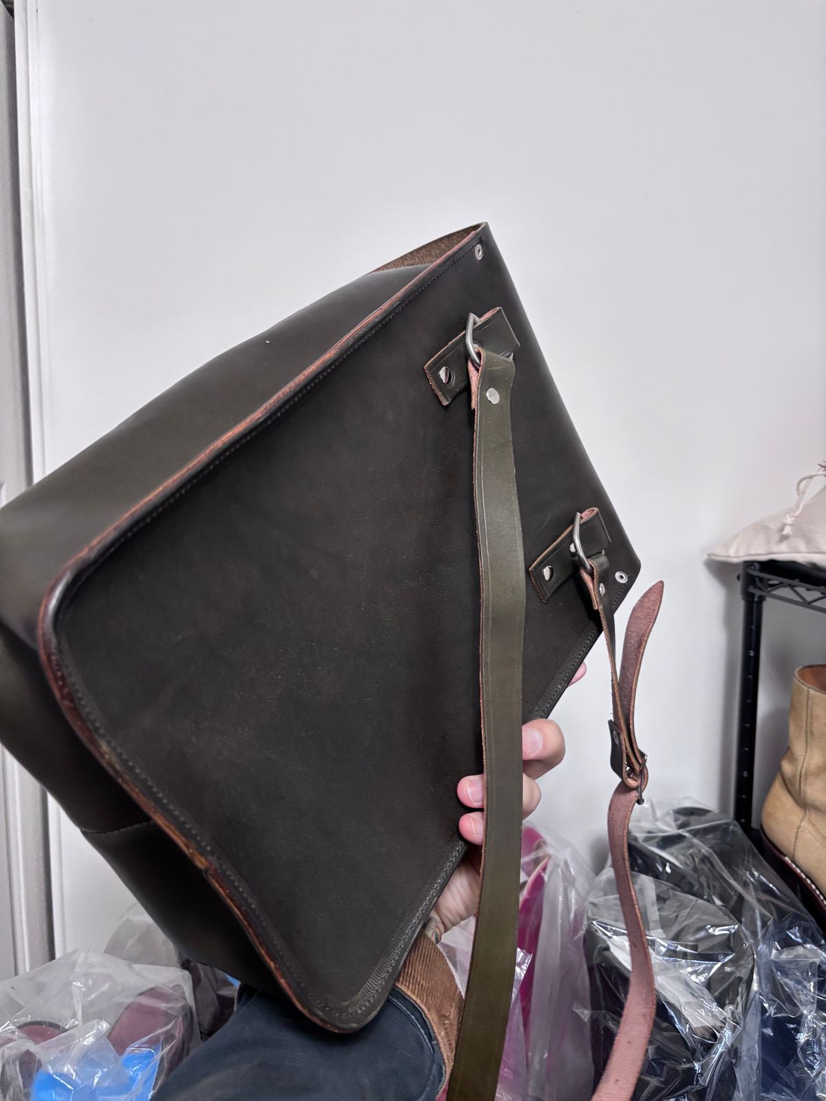 Photo by Asian on March 18, 2026 of the Unsung Medic Bag in Wickett & Craig Olive H Latigo.