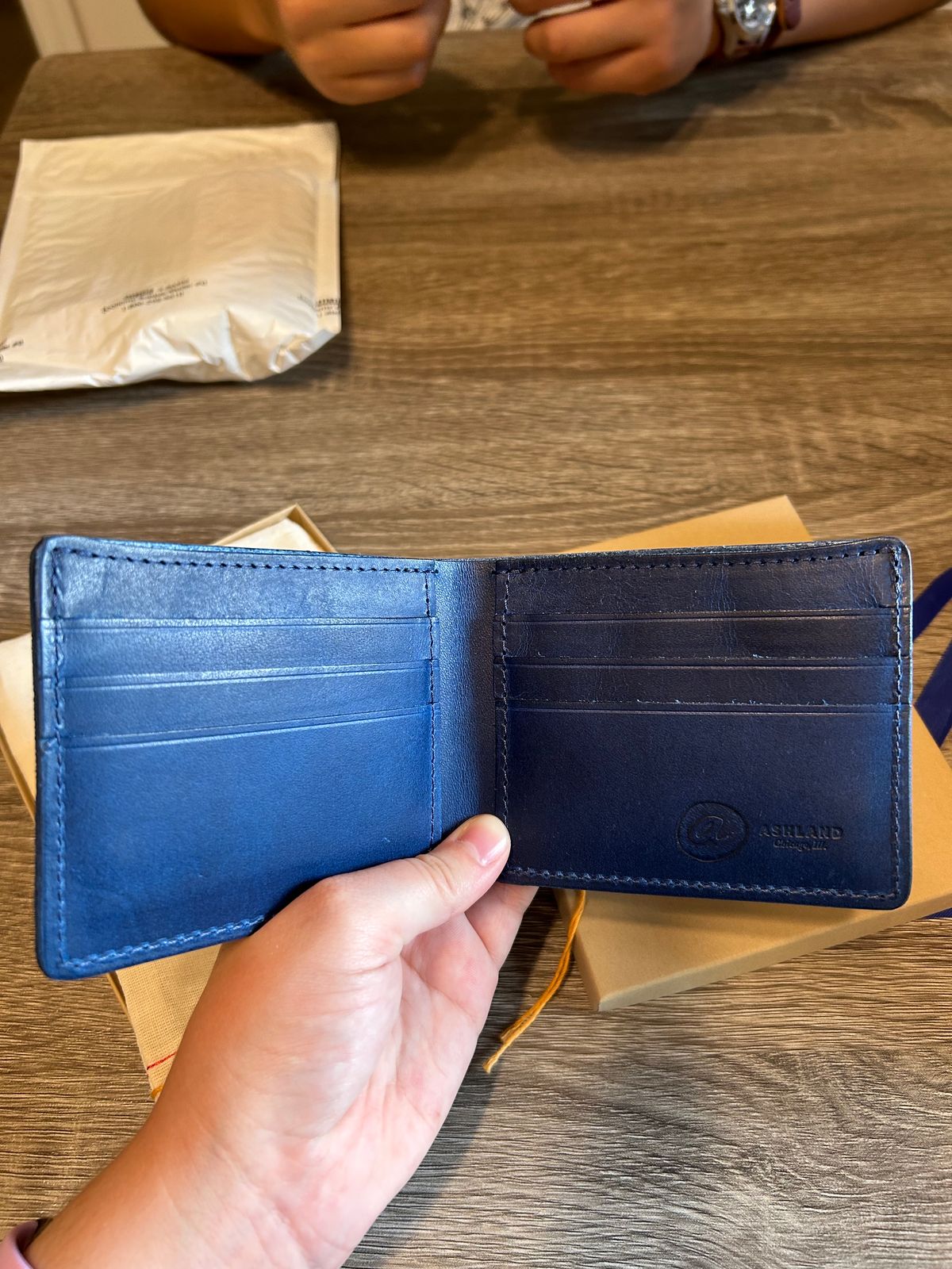 Photo by RawCordedSoul on July 31, 2024 of the Ashland Leather Johnny The Fox in Horween Royal Blue Cypress.