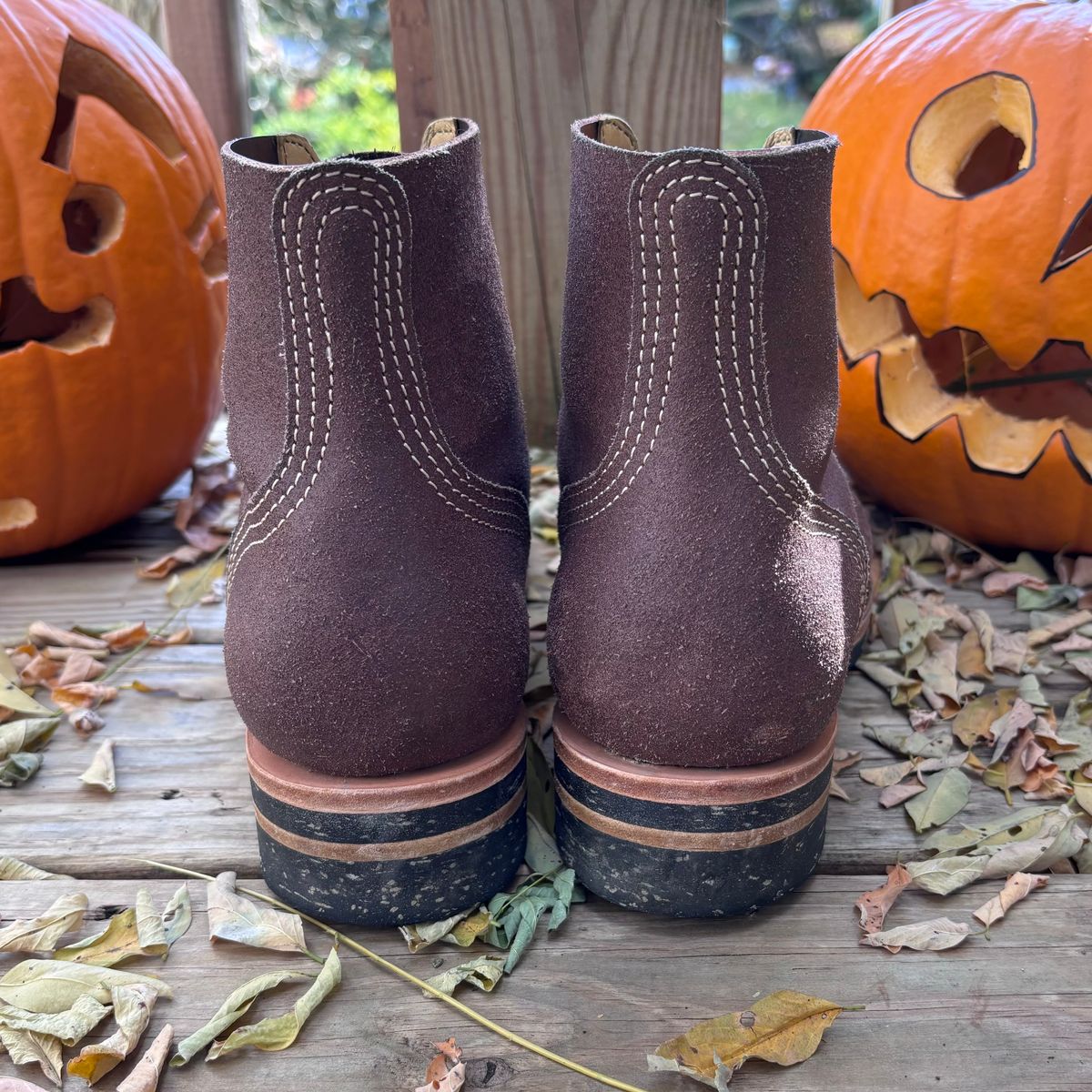Photo by RawCordedSoul on November 1, 2024 of the Oldspeed Boondockers in Wickett & Craid Brown English Bridle Reverse.
