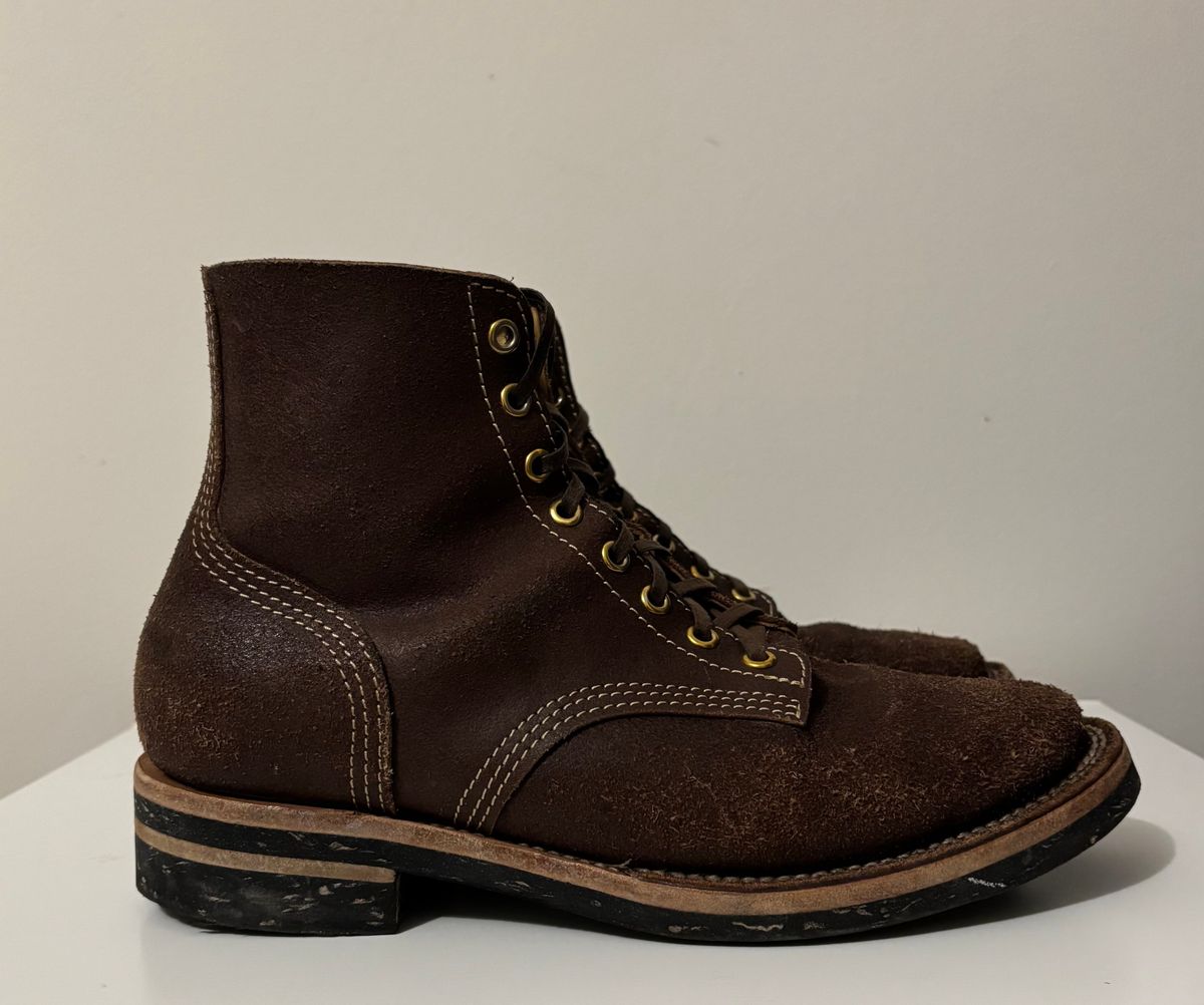 Photo by RawCordedSoul on January 1, 2025 of the Oldspeed Boondockers in Wickett & Craid Brown English Bridle Reverse.