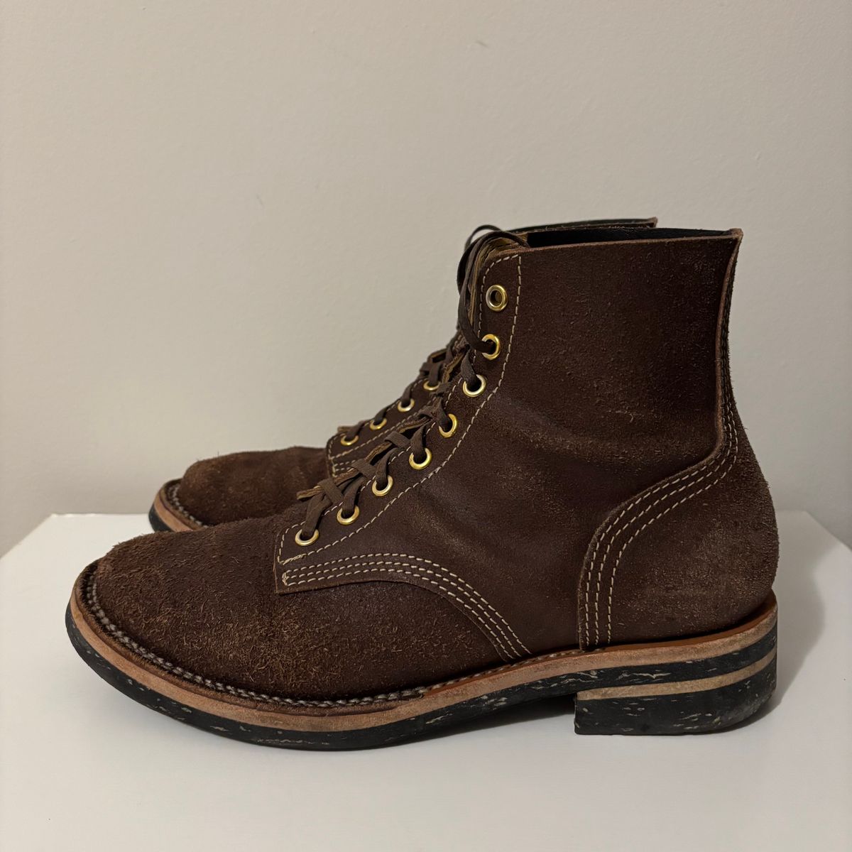 Photo by RawCordedSoul on March 5, 2025 of the Oldspeed Boondockers in Wickett & Craid Brown English Bridle Reverse.