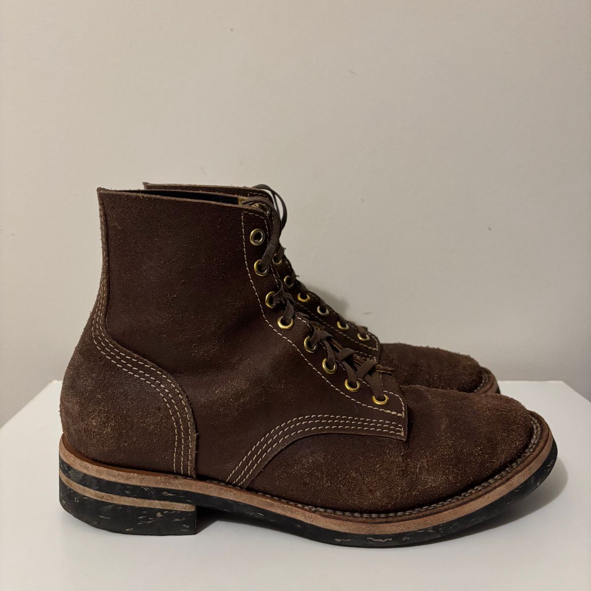 Photo by RawCordedSoul on March 5, 2025 of the Oldspeed Boondockers in Wickett & Craid Brown English Bridle Reverse.