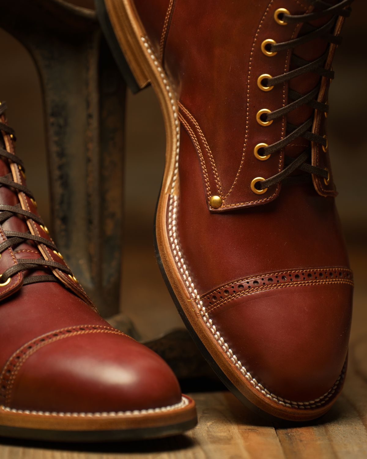 Photo by RawCordedSoul on December 9, 2024 of the Iron Boots Devil Dog in Maryam Ruggine Shell Cordovan.