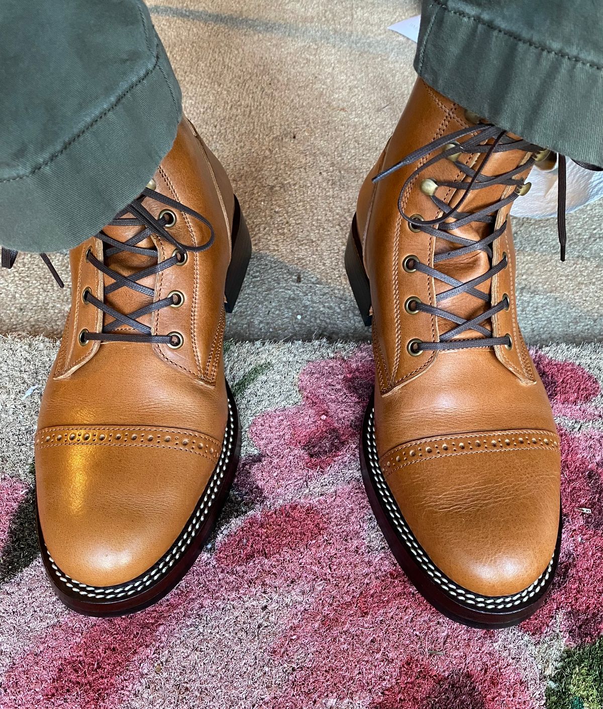 Photo by RawCordedSoul on February 7, 2024 of the Caswell Boot Company Garrett in Gallun Big Sky Calf.