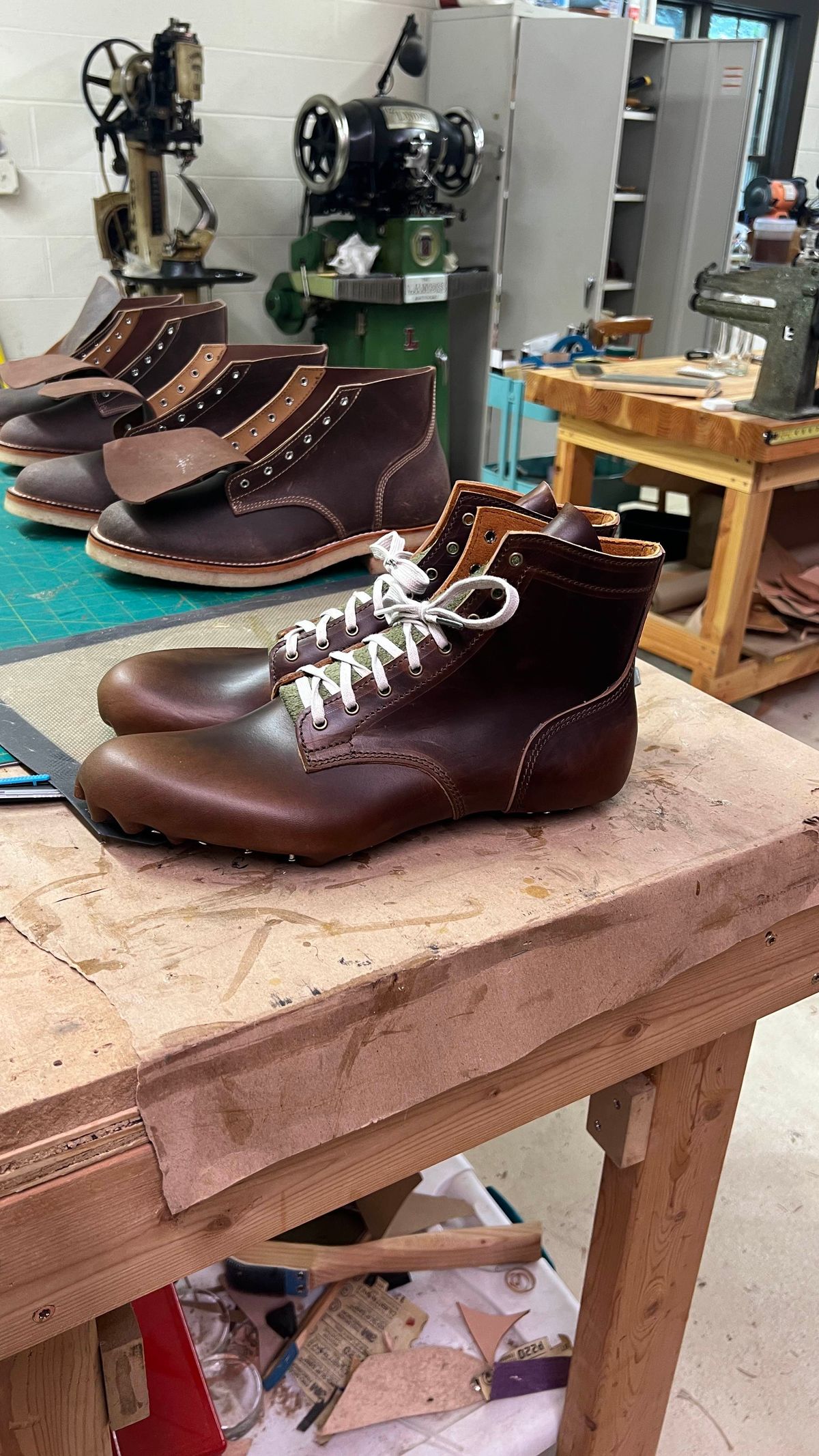 Photo by RawCordedSoul on July 23, 2025 of the Oldspeed Service Boot 6” in Horween Brown Chromexcel Horsehide.