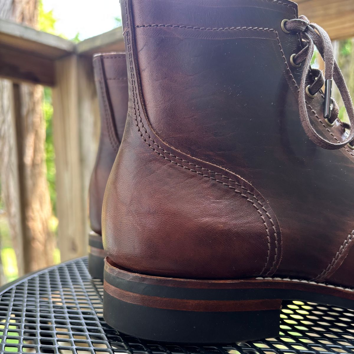 Photo by Asian on August 8, 2025 of the Oldspeed Service Boot 6” in Horween Brown Chromexcel Horsehide.