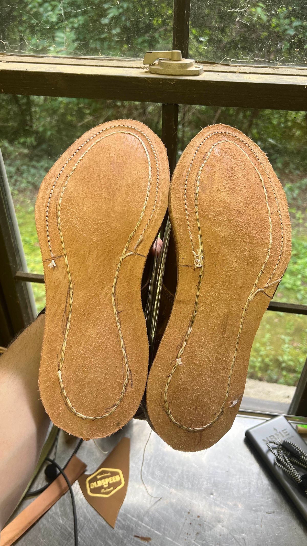 Photo by RawCordedSoul on July 26, 2025 of the Oldspeed Service Boot 6” in Horween Brown Chromexcel Horsehide.