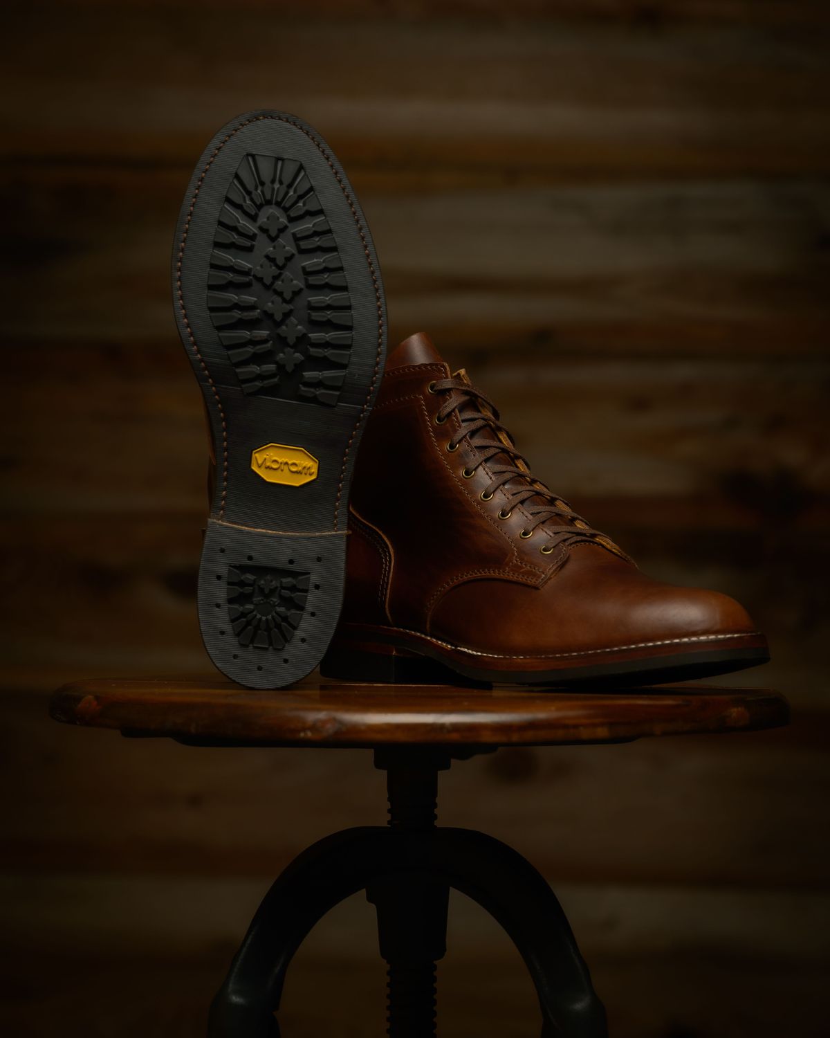 Photo by RawCordedSoul on August 11, 2025 of the Oldspeed Service Boot 6” in Horween Brown Chromexcel Horsehide.