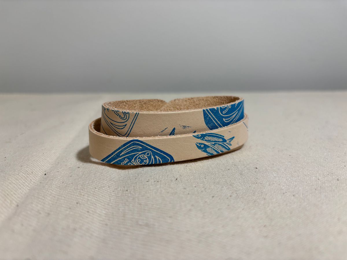 Photo by Asian on October 1, 2025 of the Harker Leatherworks Wrist Cuff in Unknown Natural Veg Tan.