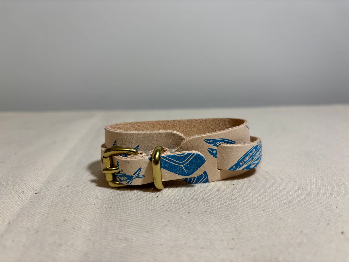 Photo by Asian on October 1, 2025 of the Harker Leatherworks Wrist Cuff in Unknown Natural Veg Tan.