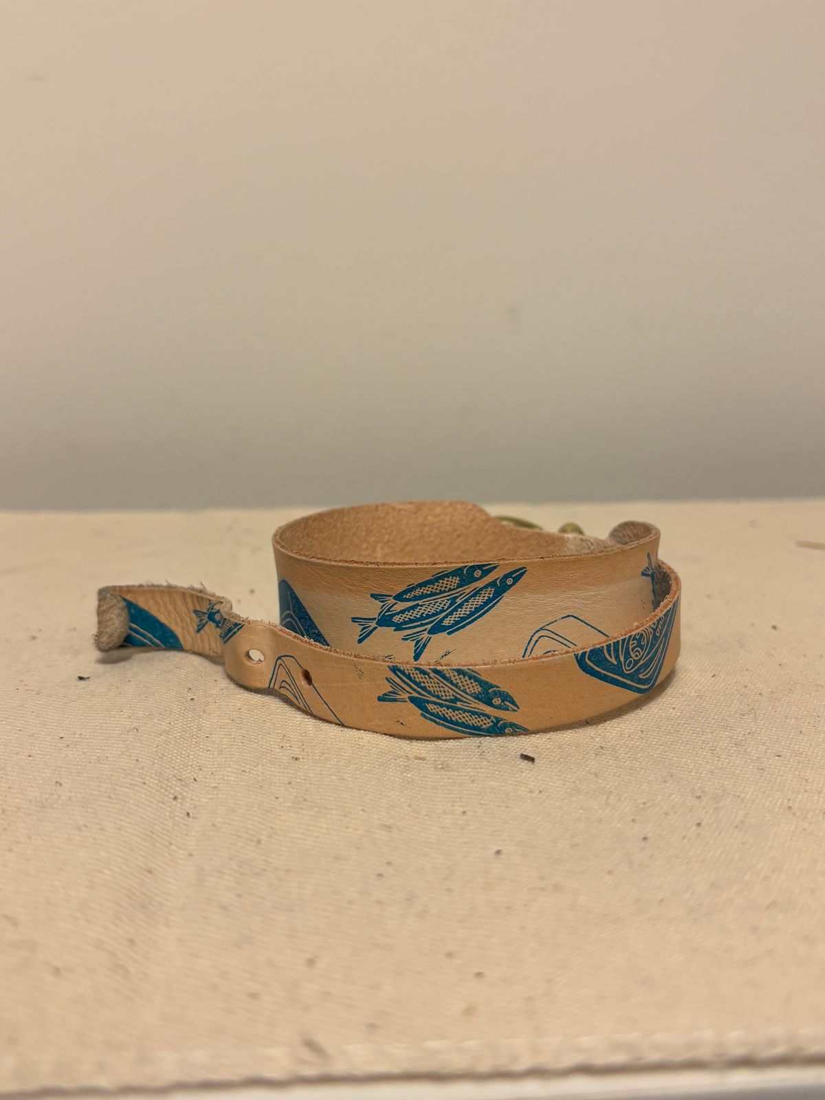 Photo by Asian on November 1, 2025 of the Harker Leatherworks Wrist Cuff in Unknown Natural Veg Tan.