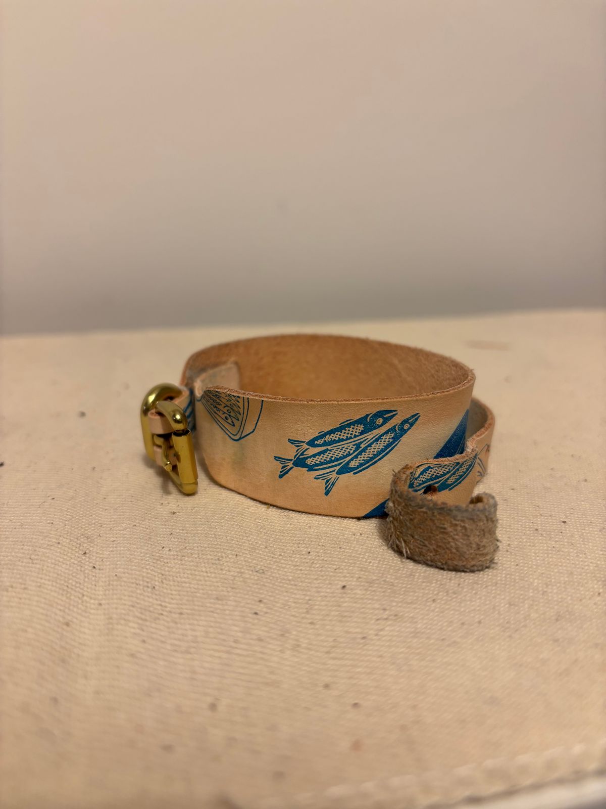 Photo by Asian on November 1, 2025 of the Harker Leatherworks Wrist Cuff in Unknown Natural Veg Tan.