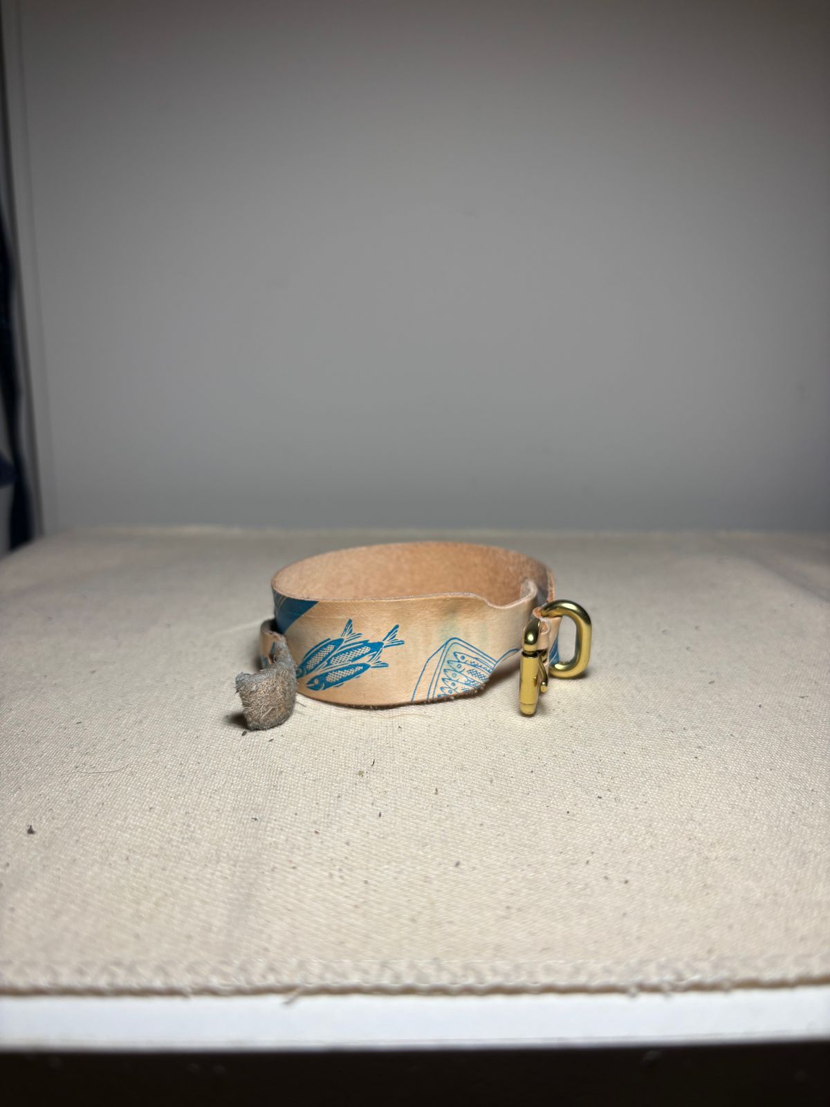 Photo by Asian on December 5, 2025 of the Harker Leatherworks Wrist Cuff in Unknown Natural Veg Tan.