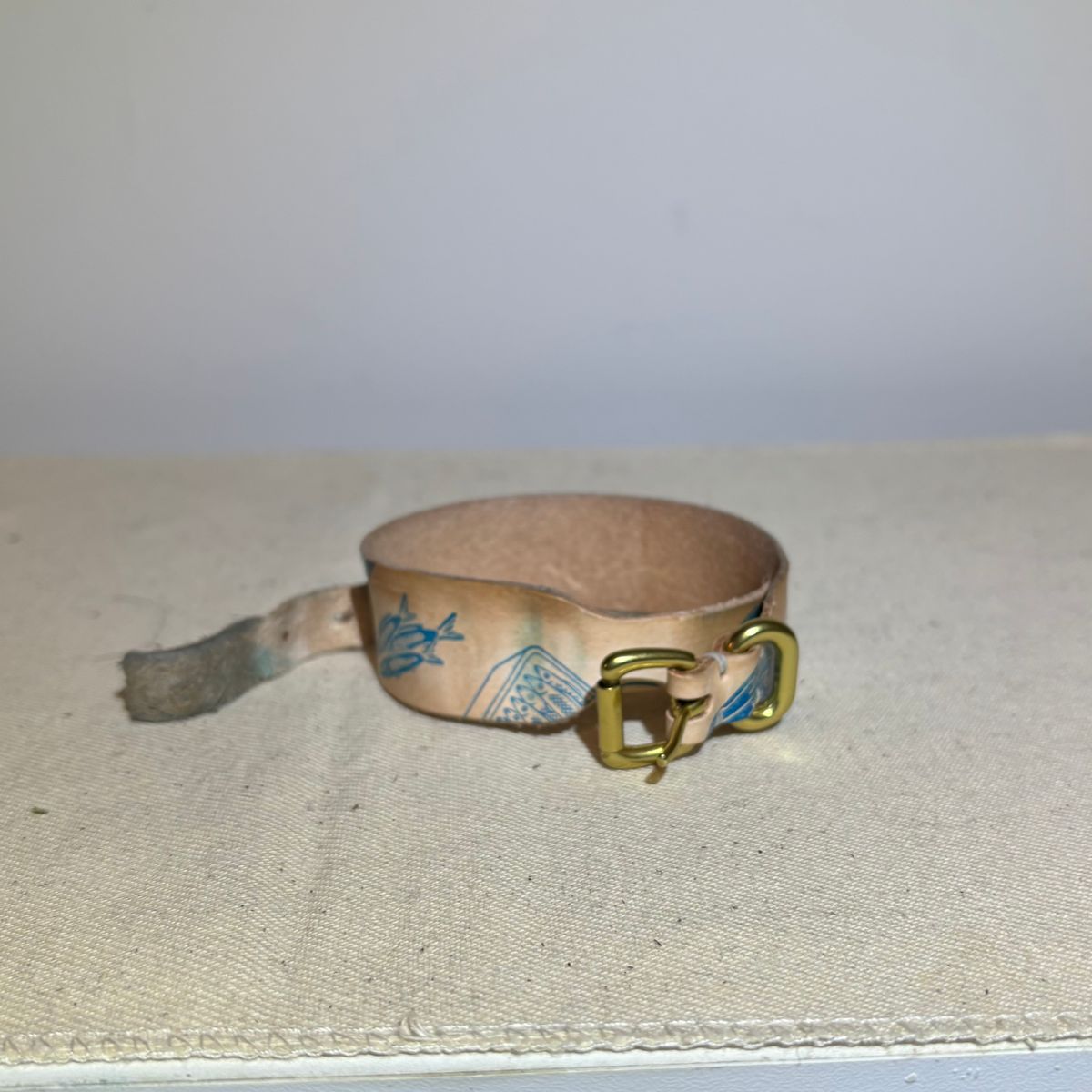 Photo by Asian on January 5, 2026 of the Harker Leatherworks Wrist Cuff in Unknown Natural Veg Tan.
