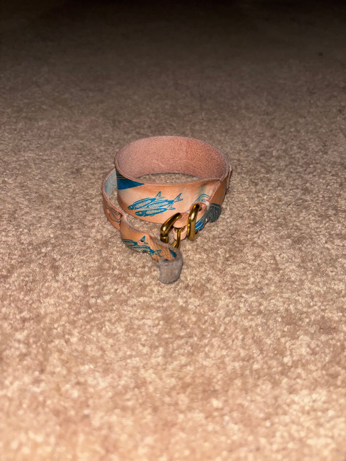 Photo by Asian on March 6, 2026 of the Harker Leatherworks Wrist Cuff in Unknown Natural Veg Tan.