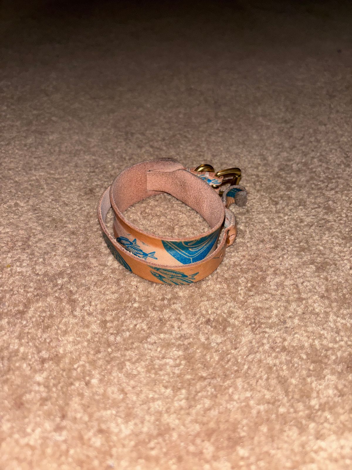 Photo by Asian on March 6, 2026 of the Harker Leatherworks Wrist Cuff in Unknown Natural Veg Tan.