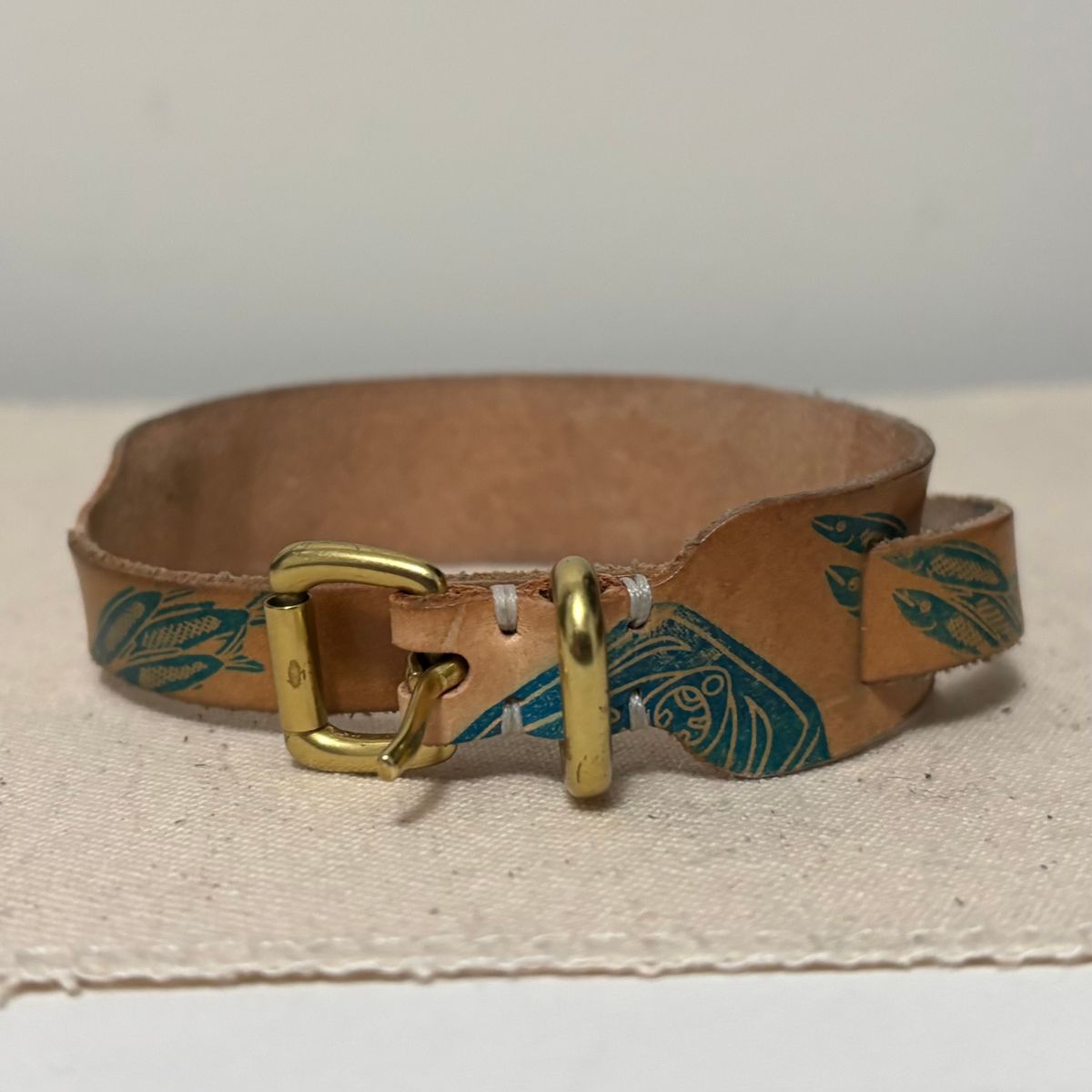 Photo by Asian on April 6, 2026 of the Harker Leatherworks Wrist Cuff in Unknown Natural Veg Tan.