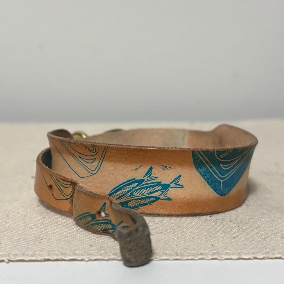 Photo by Asian on April 6, 2026 of the Harker Leatherworks Wrist Cuff in Unknown Natural Veg Tan.