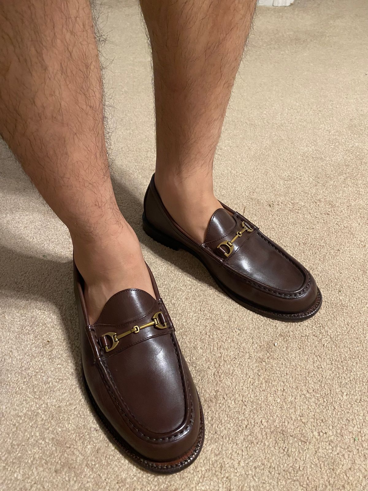 Photo by BootsAndBooks on August 1, 2024 of the Grant Stone Horsebit Loafer in Tobacco Calf.