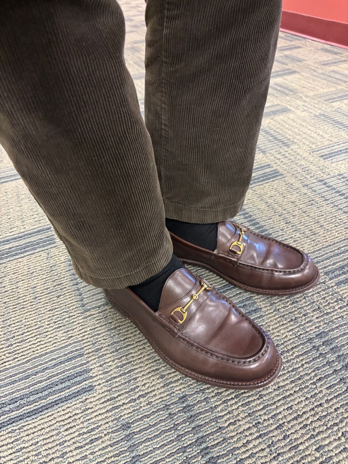 Photo by RawCordedSoul on March 17, 2025 of the Grant Stone Horsebit Loafer in Tobacco Calf.