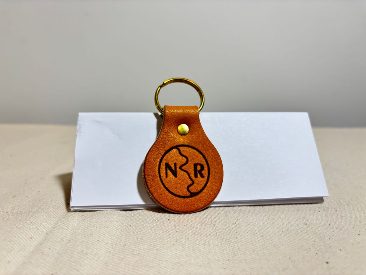 Photo by Asian on October 1, 2025 of the New River Boot Key Fob in Horween Tan Baseball Glove.