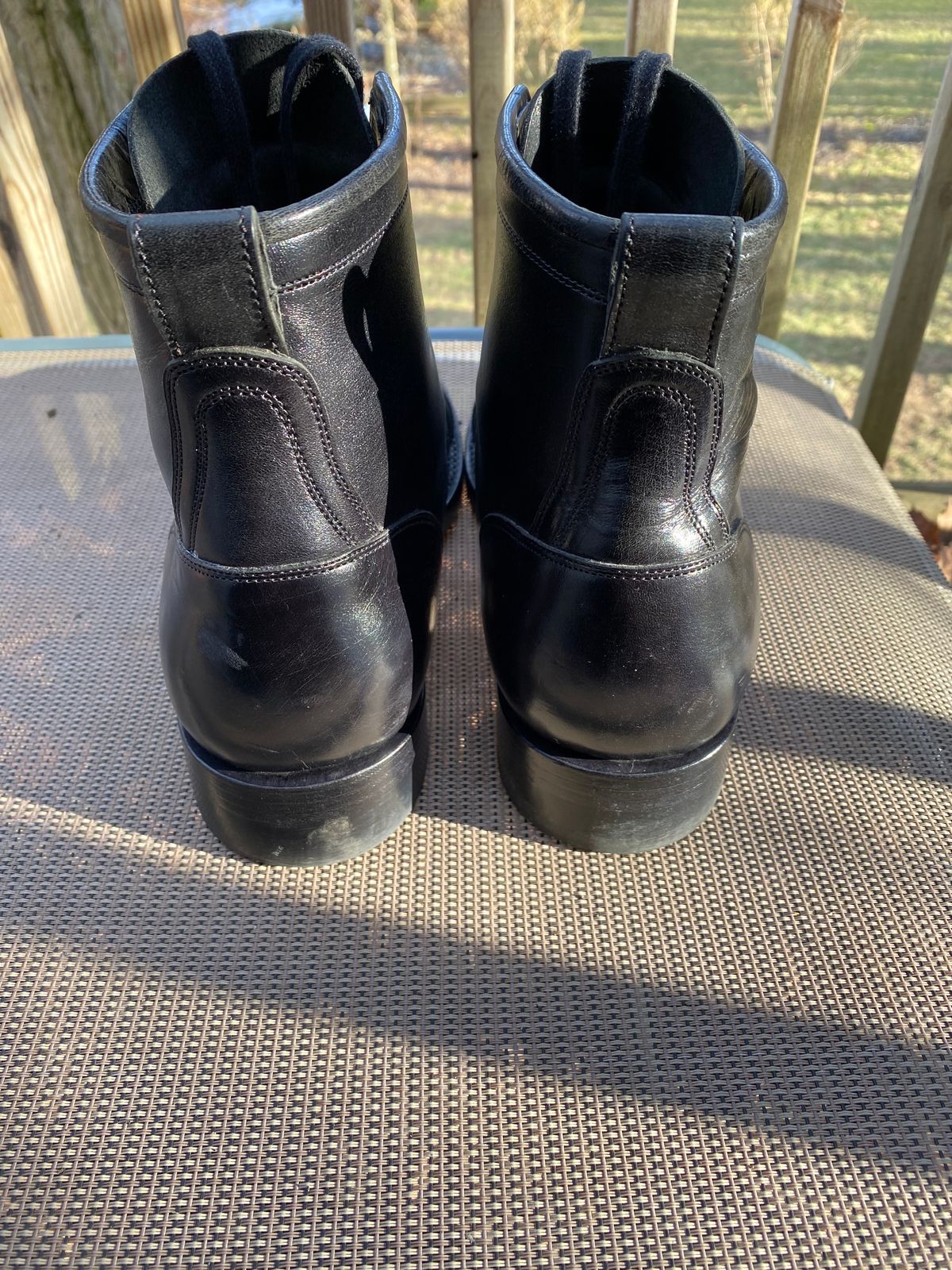 Photo by RawCordedSoul on February 3, 2024 of the Caswell Boot Company Garrett in Maryam Black TPR Horsebutt.