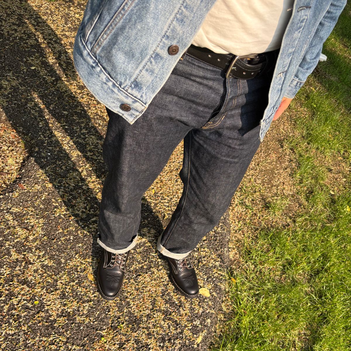 Photo by RawCordedSoul on June 7, 2025 of the White's Pickett Collab Boot in Horween Black Chromexcel Horsehide & Horween Black Waxed Flesh.