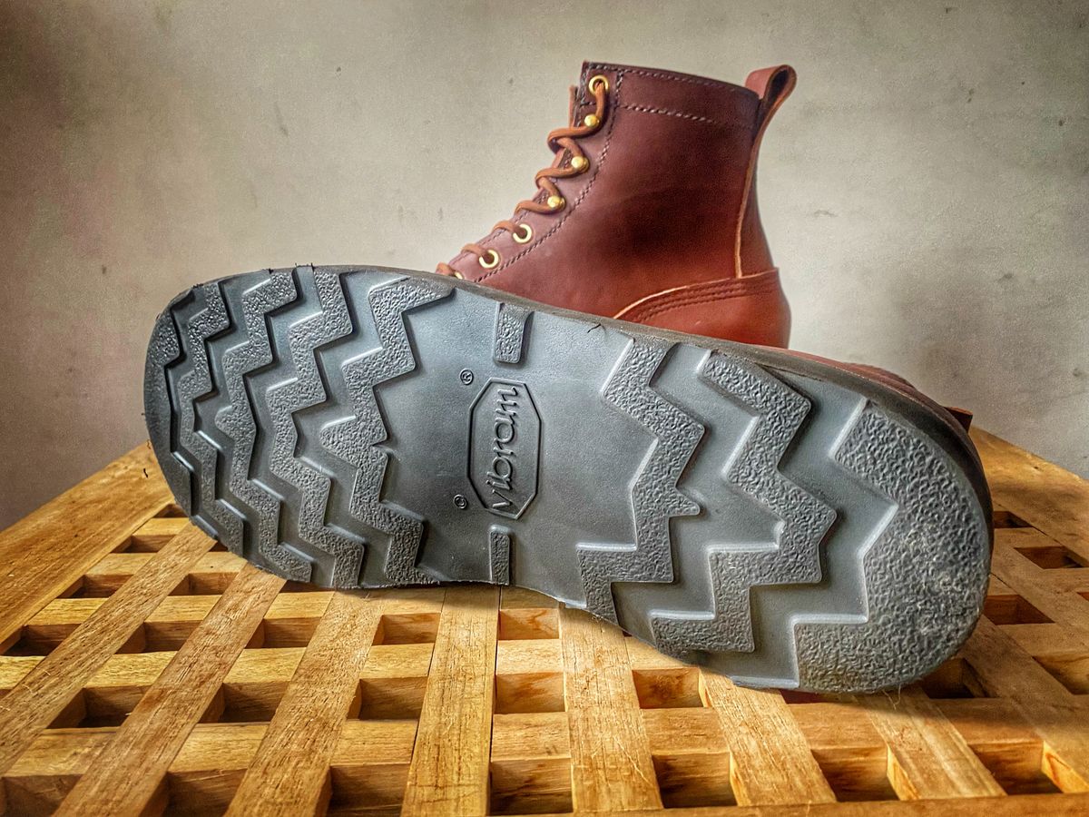 Photo by Vinnie’sBigAdventure on June 16, 2022 of the JK Boots Forefront in Seidel Redwood Oil Tan.