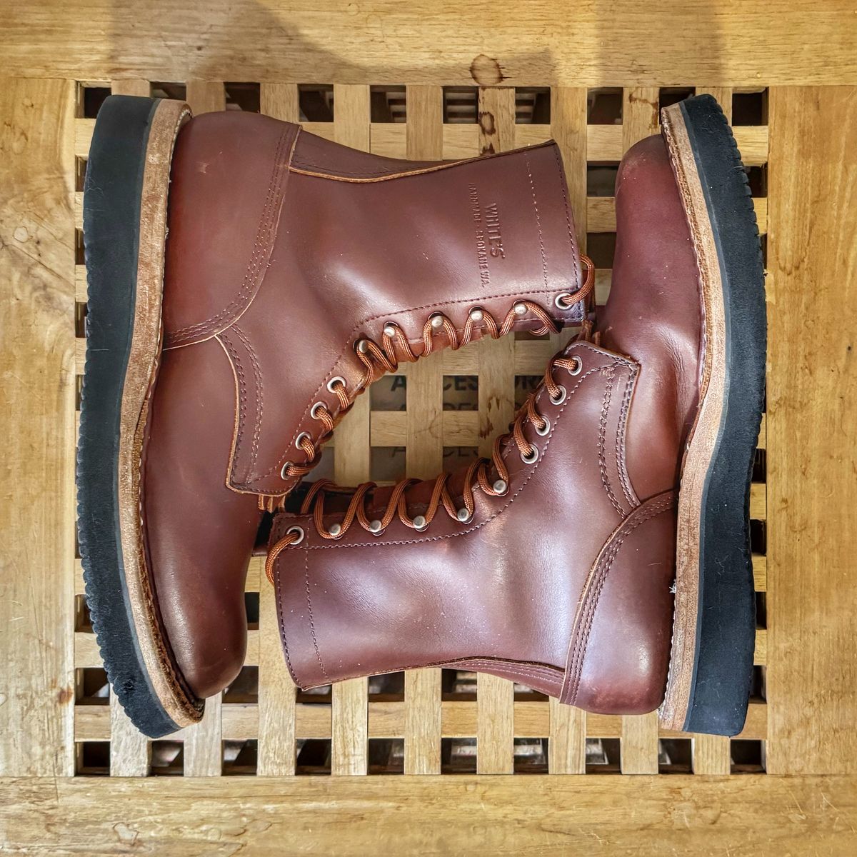 Photo by Vinnie’sBigAdventure on February 2, 2026 of the White's Smokejumper in Seidel Red Dog Oil Tan.