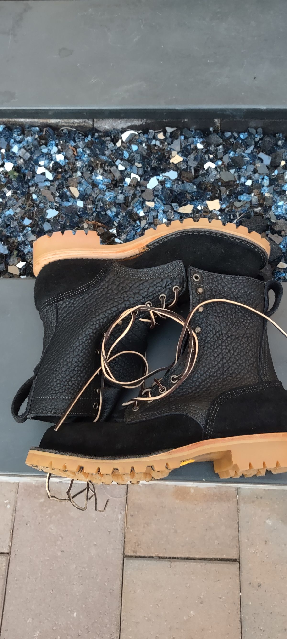Photo by markt on October 4, 2023 of the JK Boots O.T. in Bison Roughout.