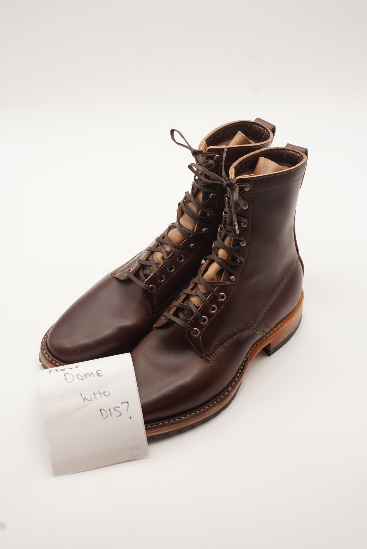 Photo by GuardedGoods on October 2, 2025 of the White's Semi-Dress in Horween Brown Chromexcel Horsehide.